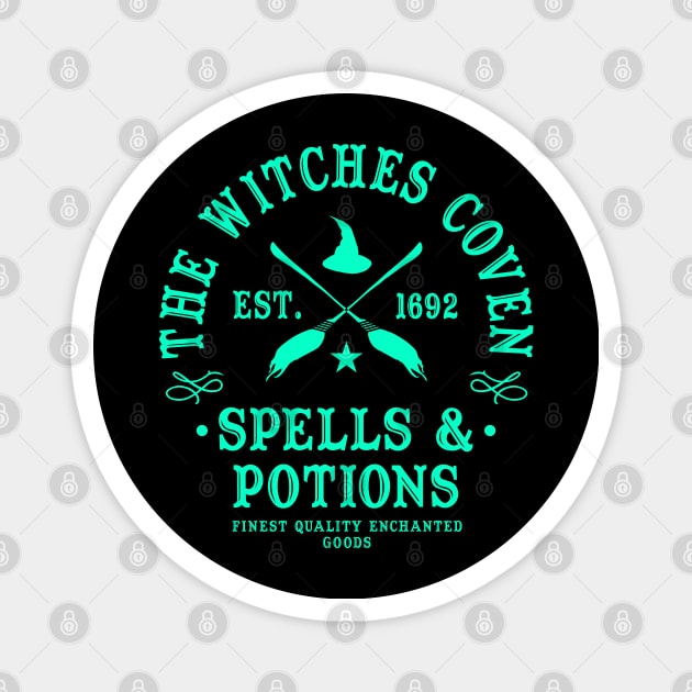 Wiccan Occult Witchcraft Witches Coven Spells & Potions Magnet by ShirtFace